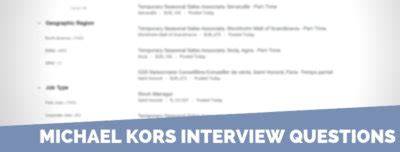 Micheal kors Interview Questions & Answers 